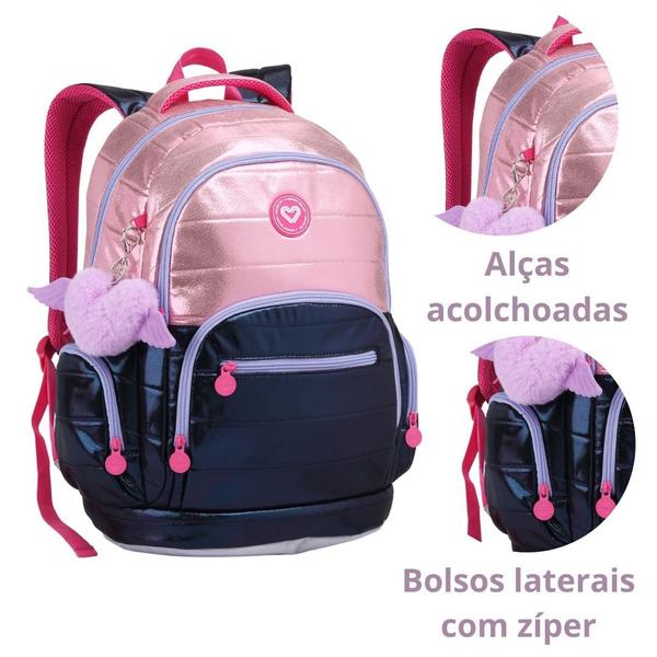 Imagem de Mochila Escolar Para Notebook Metalizado