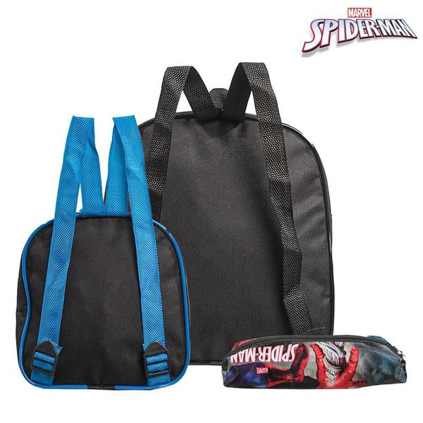 Mochila Escolar Pequena Homem Aranha Costa Lancheira+Estojo - Toys 2U Imagem de Mochila Escolar Pequena Homem Aranha Costa Lancheira+Estojo