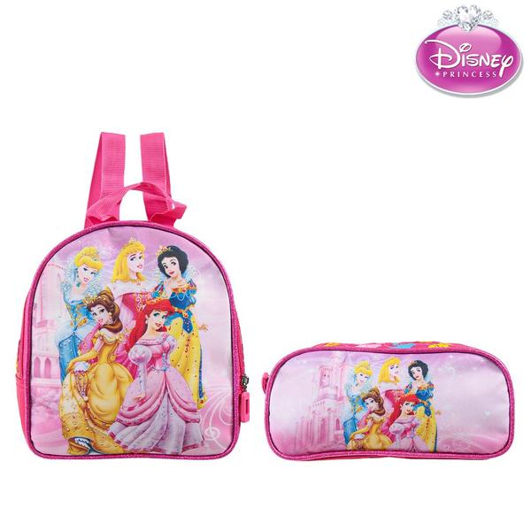 Imagem de Mochila Escolar Princesas Menina Costas Kit Lancheira+Estojo