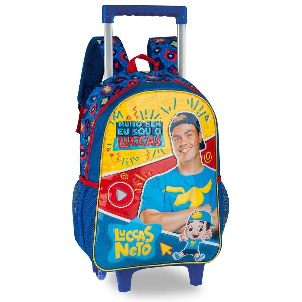 Imagem de Mochila Escolar  Reforçada De Rodinhas Infantil Youtuber Luccas Neto Bolsa Para Crianças Aventureiros Clio Style