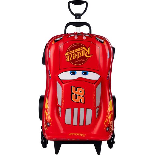 Imagem de Mochila Escolar Relâmpago McQueen Mala Infantil Em Alto Relevo - Maxtoy By Diplomata