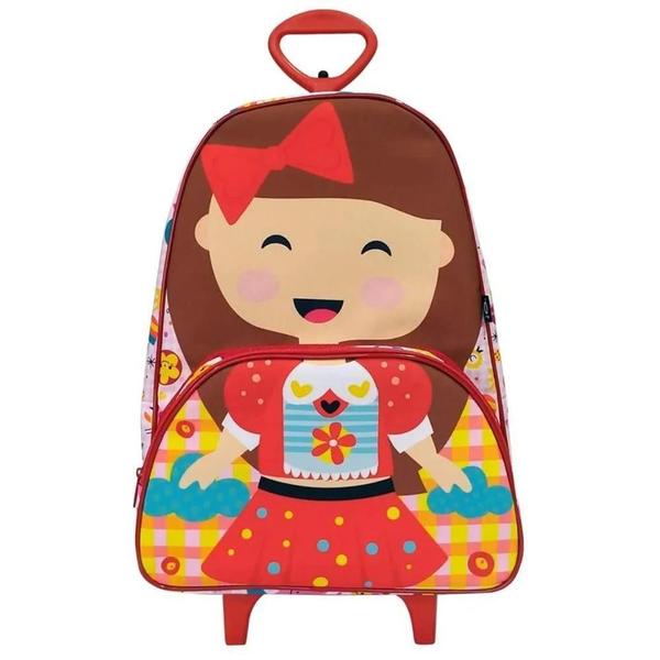 Imagem de Mochila Escolar Rodinha - Boneca - Vermelho Od-Mebo Ó Design