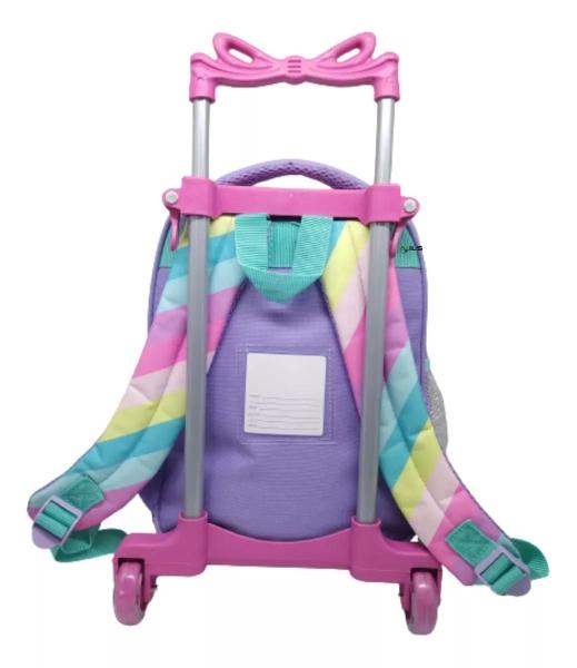 Imagem de Mochila Escolar Rodinha Infantil Menina Unicórnio Pop It