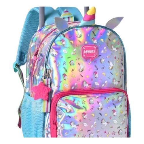 Imagem de Mochila Escolar Rodinha Juvenil Unicornio Infantil Roda