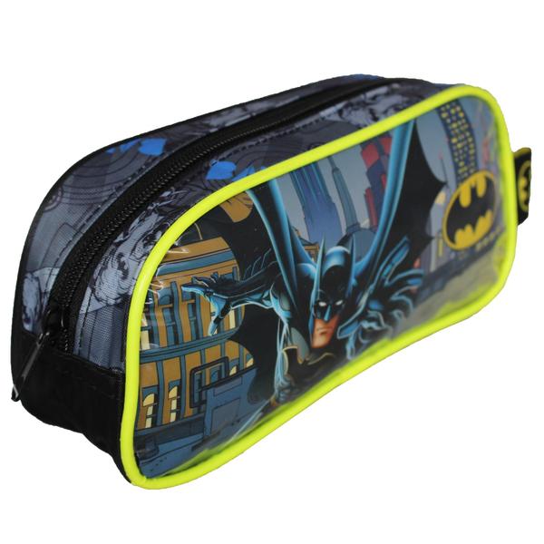 Imagem de Mochila Escolar Rodinhas Batman + Estojo Infantil Dc Comics