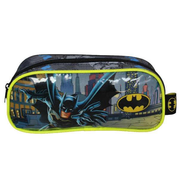 Imagem de Mochila Escolar Rodinhas Batman + Estojo Infantil Dc Comics