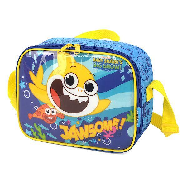 Imagem de Mochila Escolar Rodinhas + Lancheira + Estojo Baby Shark