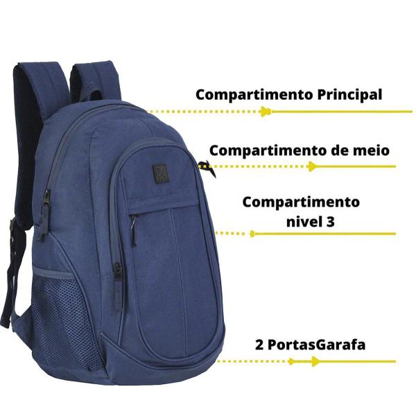 Imagem de Mochila Escolar Trabalho Executiva Bancário Denlex Dl1286