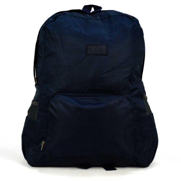 Imagem de Mochila Escolar Viagem Bolsa Academia Unissex Dobrável Azul Marinho CBRN17607