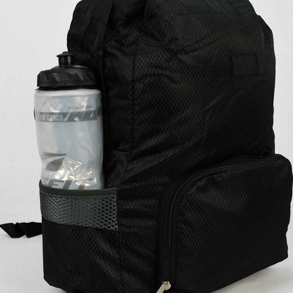 Imagem de Mochila Escolar Viagem Bolsa Academia Unissex Dobrável Preto CBRN17621