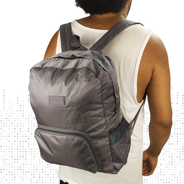 Imagem de Mochila Escolar Viagem Bolsa Academia Unissex Dobrável Vinho CBRN17645