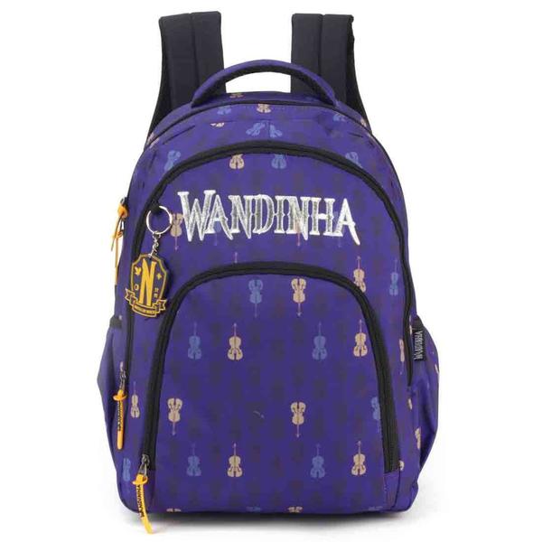 Imagem de Mochila Escolar Wandinha para Notebook Roxo