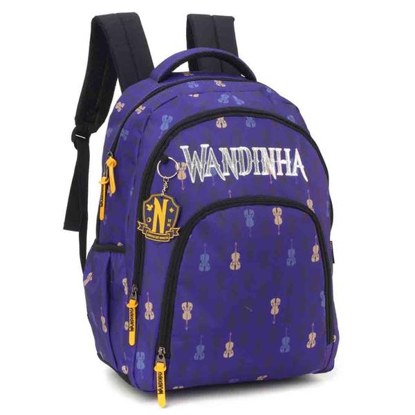 Imagem de Mochila Escolar Wandinha para Notebook Roxo