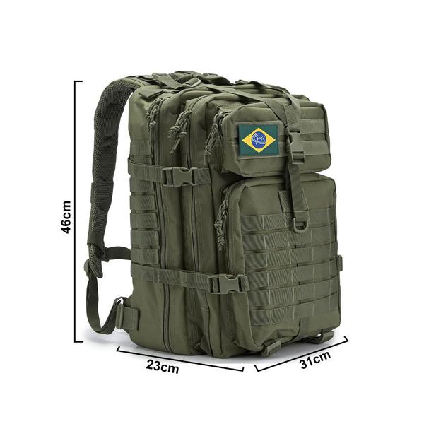 Imagem de Mochila Esportiva Tática Militar Impermeavel Masculina Feminina 50L Viagem Academia Camping Trilha Acabamento Reforçado Multifuncional 