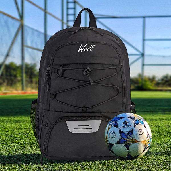 Imagem de Mochila esportiva WOLT Youth Soccer Basketball Volleyball Preta