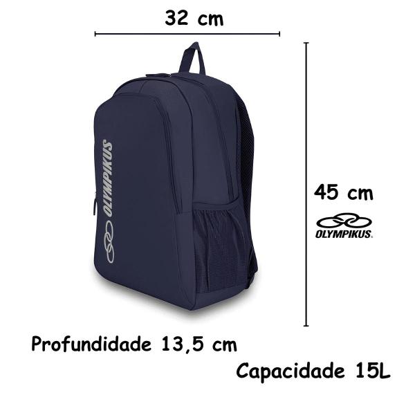 Imagem de Mochila Essencial Olympikus Unissex Elegante Marinho com Prata