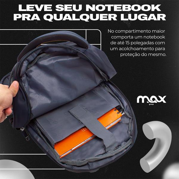 Imagem de Mochila Executiva ACO Notebook Reforçada  - Faculdade, Escolar, Trabalho, Costas