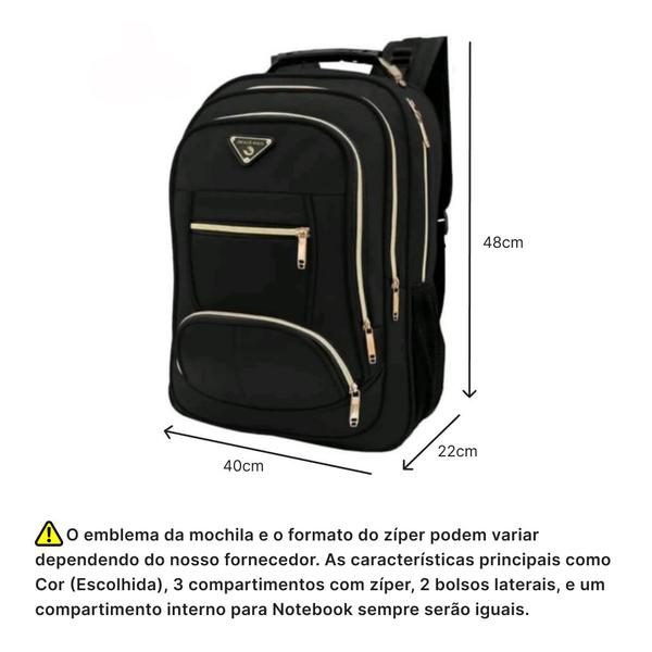 Imagem de Mochila Executiva Basic Premium Impermeável Notebook Masculina