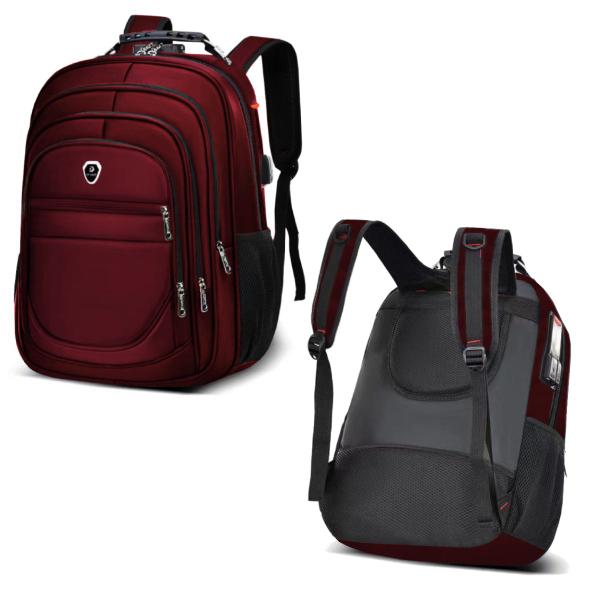 Mochila Executiva Bolsa Escolar Grande Faculdade Trabalho Saida Cabo Fone de Ouvido e USB - M3M Imagem de Mochila Executiva Bolsa Escolar Grande Faculdade Trabalho Saida Cabo Fone de Ouvido e USB