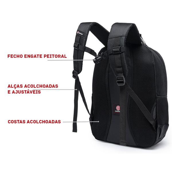 Imagem de Mochila Executiva Crossgear Notebook Resistente Reforçada 