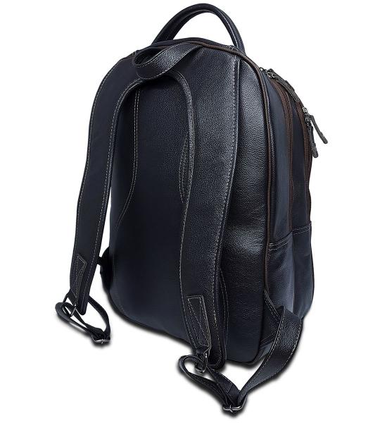 Imagem de Mochila Executiva De Couro Masculina Grande Para Notebook