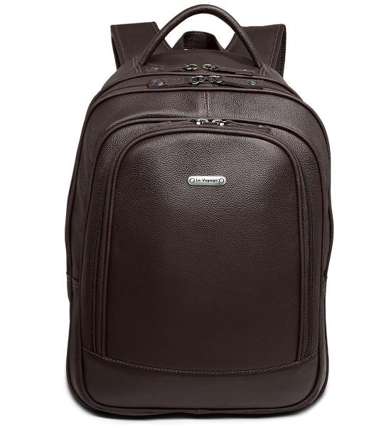 Imagem de Mochila Executiva De Couro Masculina Grande Para Notebook