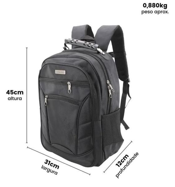 Imagem de Mochila Executiva Feminina Masculina Executiva Notebook Aço