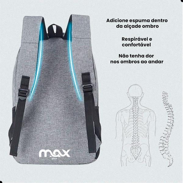 Imagem de Mochila Executiva Notebook Anti Furto Cadeado USB Fone de Ouvido - Faculdade, Escolar, Trabalho