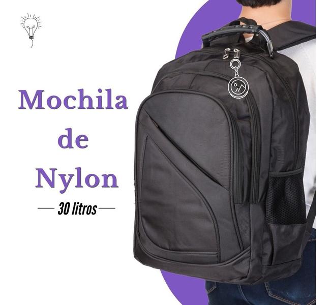 Imagem de Mochila Executiva para Notebook, 4 Compartimentos - Preta