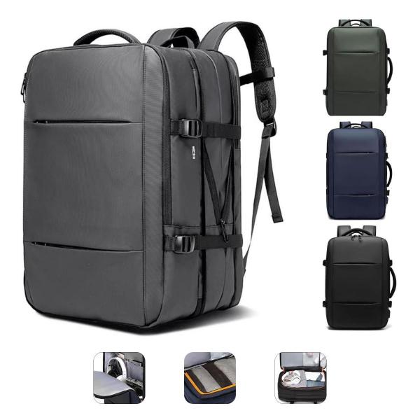 Imagem de Mochila Executiva Para Viagem Expansível Usb D'Agua 27-45L