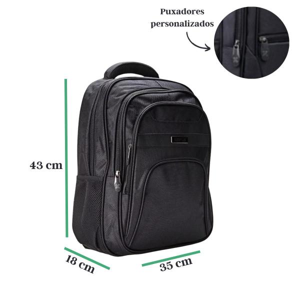 Mochila Executiva Preta para Lap Top Notebook 12102 - Xeryus Imagem de Mochila Executiva Preta para Lap Top Notebook 12102 - Xeryus