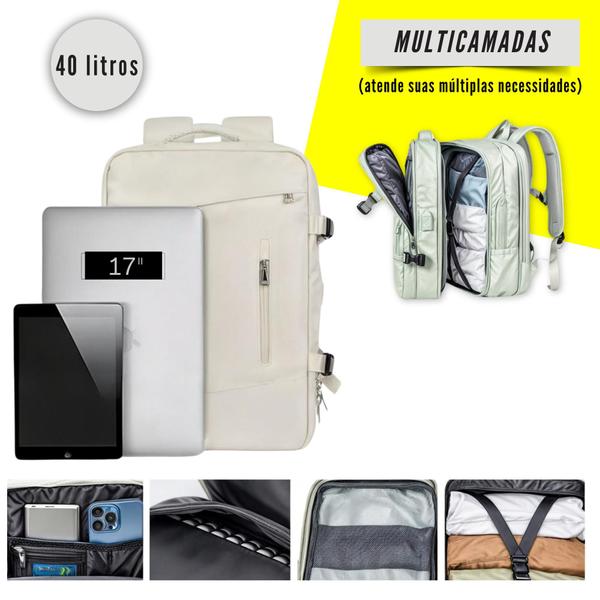 Imagem de Mochila Executiva Viagem Grande Notebook Feminina Masculina