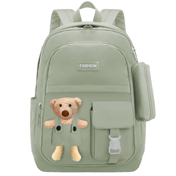 Imagem de Mochila Feminina Bolsa Média Top Resistente Original Escolar Menina Creche Espaçosa Envio Imediato Volta as Aula Ursinho