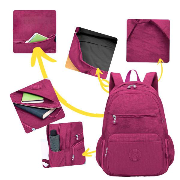 Imagem de Mochila Feminina Bolsa Social Média Reforçada Luxo Volta as Aulas Colorida Top Menina Pratica Escolar Moderna Espaçosa