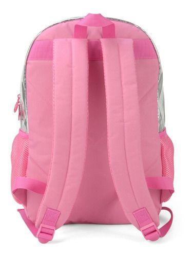 Imagem de Mochila Feminina Escolar Barbie C/ Pompom Holográfica Paetê