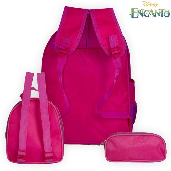 Imagem de Mochila Feminina Escolar Encanto Estojo E Lancheira Costas