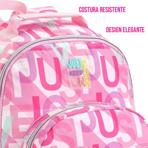 Imagem de Mochila Feminina Escolar Meninas Passeio Material Viagem