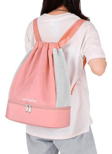 Imagem de Mochila Feminina Escolar Prática Estilo Saco Esportiva Treino Academia Dia a Dia Trabalho Escirtório Bolsa Resistente