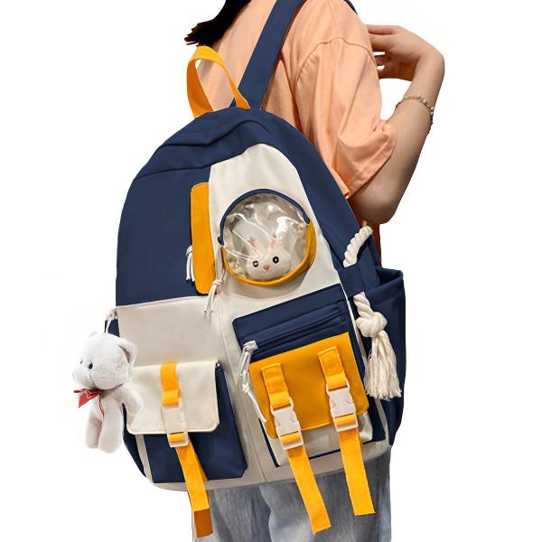 Imagem de Mochila Feminina Infantil Escolar Resistente Semi Impermeavel Volta as Aulas Original Mimo Especial Alças Regulaveis Top