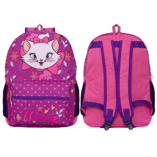 Imagem de Mochila Feminina Infantil Gata Marie Costa Roxa Resistente