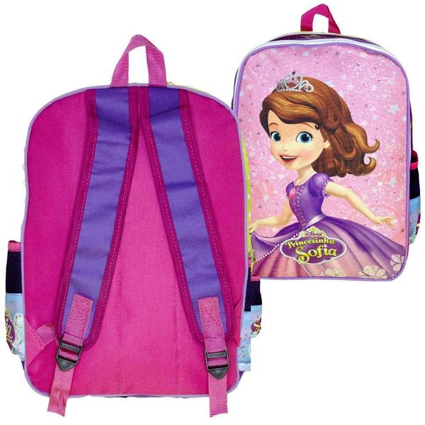 Imagem de Mochila Feminina Infantil Princesa Sofia Lancheira Estojo