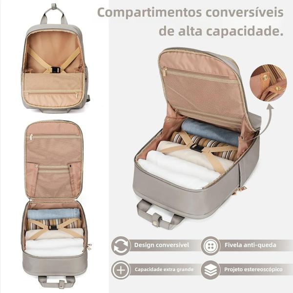 Imagem de Mochila Feminina Luxo para Laptop - Grande Capacidade e Design Elegante