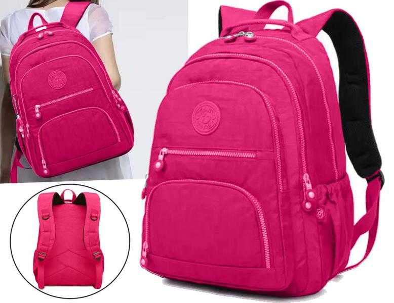 Imagem de Mochila Feminina Notebook Tactel Escolar Leve + Estojo quadrado estiloso Trabalho Viagem