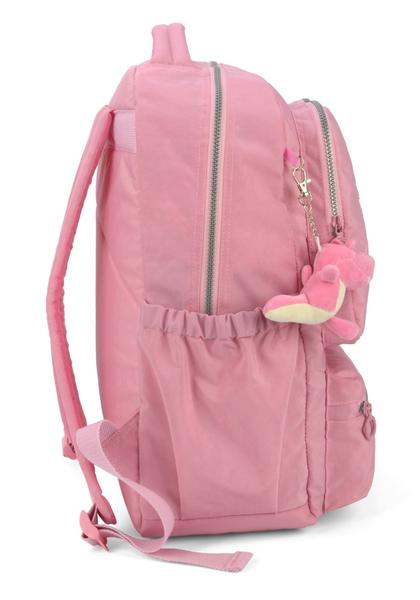 Imagem de Mochila Feminina Notebook Tecido Crinkle Chaveiro Pelúcia - Up4you