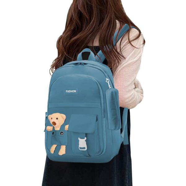 Imagem de Mochila Feminina Semi Impermeavel Escolar Tecido Reforçado Pratica Volta as Aulas Envio Imediato Moderna Moda Juvenil