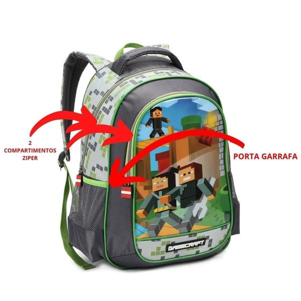 Imagem de Mochila Game Crafit Costas Infantil Pré Escolar Menino