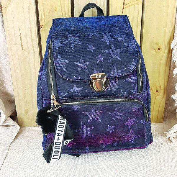 Imagem de Mochila Glitter Feminina Teen Escolar Estrelas 8007 Color