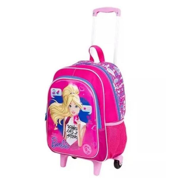 Imagem de Mochila Grande Com Rodinha Escolar Infantil Barbie