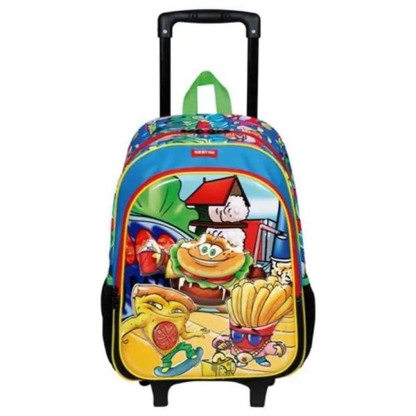 Imagem de Mochila Grande Com Rodinha Escolar Infantil Fun Lanche