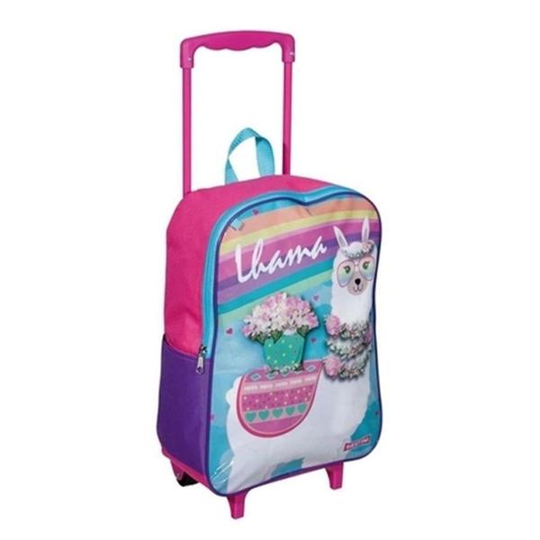 Imagem de Mochila Grande Com Rodinha Escolar Infantil Lhama